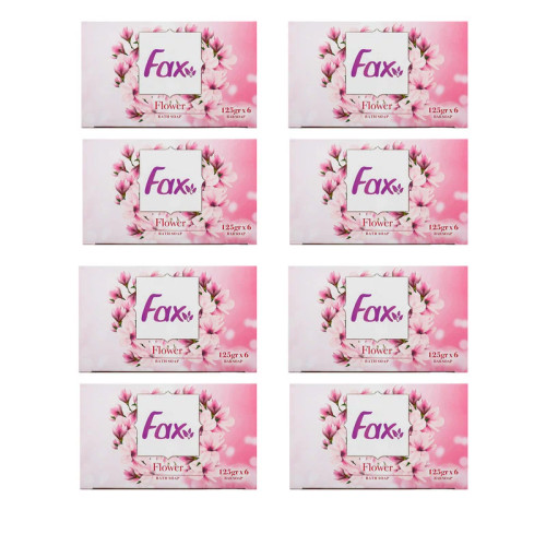 صابون فاکس مدل Flower تحت لیسانس وزن125 گرم مجموعه 8 عددی