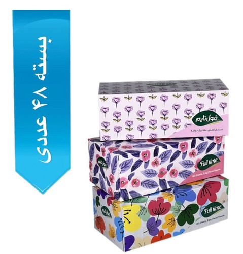 دستمال جعبه ای فول تایم ۳۰۰برگ۴۸عددی